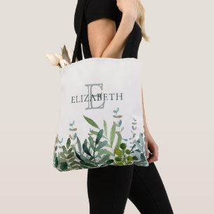 Tuin - Waterverf Botanische bladeren op maat   Tote Bag