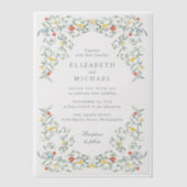  tuin Waterverf bruiloft Vellum Uitnodigingen (Voorkant)