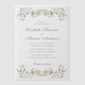  tuin Waterverf bruiloft Vellum Uitnodigingen (Voorkant)