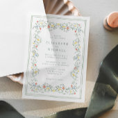  tuin Waterverf bruiloft Vellum Uitnodigingen