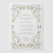  tuin Waterverf bruiloft Vellum Uitnodigingen (Voorkant)