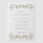  tuin Waterverf bruiloft Vellum Uitnodigingen (Voorkant)