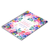 Tuin Waterverf Floral 30e Verjaardag Gastenboek Notitieboek (Linkerzijde)