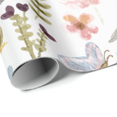  tuin | Waterverf | Katoen Cadeaupapier (Rol Hoek)