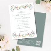  Tuin Waterverf QR Code Huwelijk Kaart