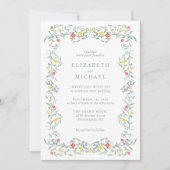  Tuin Waterverf QR Code Huwelijk Kaart (Voorkant)