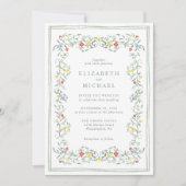  Tuin Waterverf QR Code Sage Wedding Kaart (Voorkant)