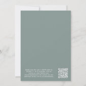  Tuin Waterverf QR Code Sage Wedding Kaart (Achterkant)