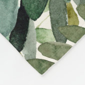 Tuin - Waterverf Robuuste botanische bladeren Fleece Deken (Hoek)