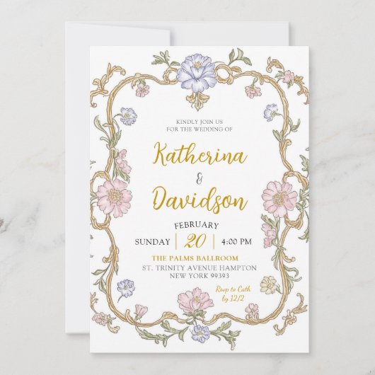  Tuin Wedding Party Kaart (Voorkant)