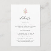 Tuin Whimsical Bloemige Elegante Trouwdetails Informatiekaartje (Voorkant)