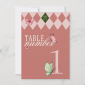 Tuin Whimsical Trouwtafel Nummer Kaart (Voorkant)