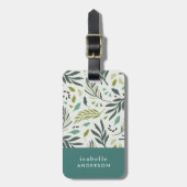 Tuin Whimsy groen gepersonaliseerd Bagagelabel (Voorkant verticaal)