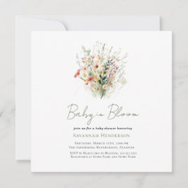 Tuin Wildbloem Baby in Bloom Baby shower Kaart