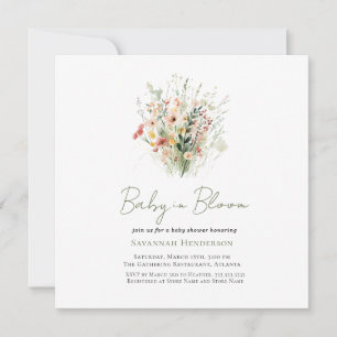 Tuin Wildbloem Baby in Bloom Baby shower Kaart