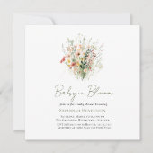 Tuin Wildbloem Baby in Bloom Baby shower Kaart (Voorkant)