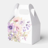 Tuin Wildbloemen Paarse Lavendel Paarse bruiloft Bedankdoosjes (Achterkant)