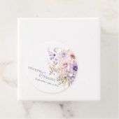 Tuin Wildbloemen Paarse Lavendel Paarse bruiloft Bedankjes Labels (In situ)