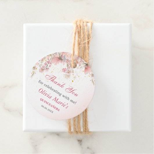  tuin Wildbloemen Sweet 16 Bedankjes Labels (In situ)