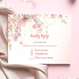  tuin Wildbloemen Sweet 16 Favor Tags RSVP Kaartje