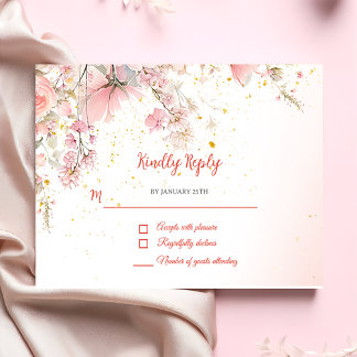 tuin Wildbloemen Sweet 16 Favor Tags RSVP Kaartje