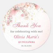  tuin Wildbloemen Sweet 16 Ronde Sticker (Voorkant)