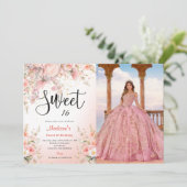 Tuin Wildbloemen Waterverf Sweet 16 Kaart (Staand voorkant)