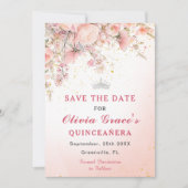  Tuin Wildbloemen Waterverf Sweet 16 Save The Date (Voorkant)