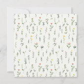 Tuin Wilde Bloem Baby Shower Bedankkaartjes Bedankkaart (Achterkant)