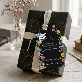 Tuin Wilde bloem bedankt Afstudeerfeest cadeau Cadeaulabel