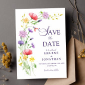 Tuin Wilde Bloem Boho Waterverf Elegante Bruiloft Save The Date