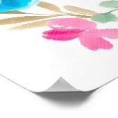 Tuin wilde bloemen weide welkom afstuderen poster (Hoek)