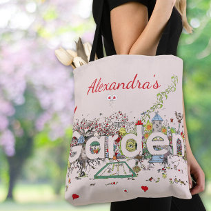 Tuin Wilde Natuur Bloemrijke Woordkunst Persoonlij Tote Bag