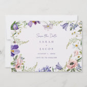 Tuin Wildflower Foto Bruiloft Save The Date (Voorkant)