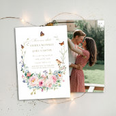 Tuin Wildflowers Chic Foto Huwelijk Save Datum Kaart