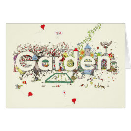 Tuin Woord Kunst Cute Grappige Tuinieren Typografi