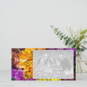 Tuin Zinnia Bloemen Bedankt Fotokaart (Staand voorkant)