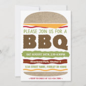 Tuin Zomer BBQ Hamburger ontwerp Kaart (Voorkant)
