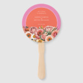 Tuin Zonsopgang Roze Sinaasappel Modern Bloemen Br Handwaaier (Voorkant)