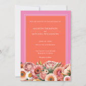 Tuin Zonsopgang Roze Sinaasappel Modern Bloemen Br Kaart (Voorkant)