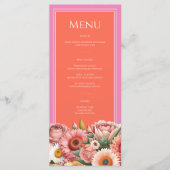 Tuin Zonsopgang Roze Sinaasappel Modern Bloemen Br Menu (Voorkant)
