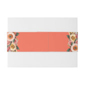 Tuin Zonsopgang Roze Sinaasappel Modern Bloemen Br Uitnodigingen Wikkel (Achterkant Voorbeeld)