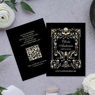tuin zwart Kleurrijke en Luxe QR-code Visitekaartje