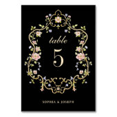 tuin zwart | Kleurrijke Luxe bruiloft Kaart (Achterkant)