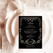 tuin zwart | Luxe kleurrijke bruiloft Menu