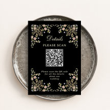  tuin zwart | Trouwgegevens en QR-code
