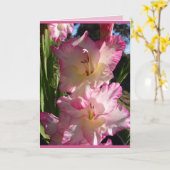 Tuinanjer Roze Gladiolen bloemen bloemkaart Kaart (Gele Bloem)