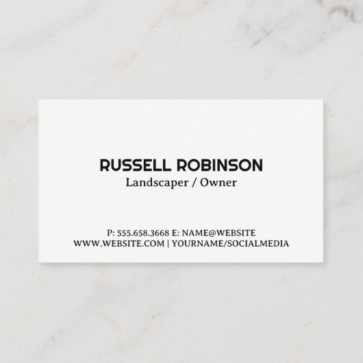 Tuinarchitect bemest de tuin visitekaartje (Achterkant)