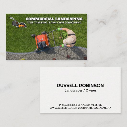 Tuinarchitect bemest de tuin visitekaartje (Voorkant / Achterkant)