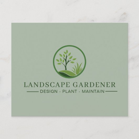 Tuinarchitect Flyer | Professionele Tuinieren (Voorkant)